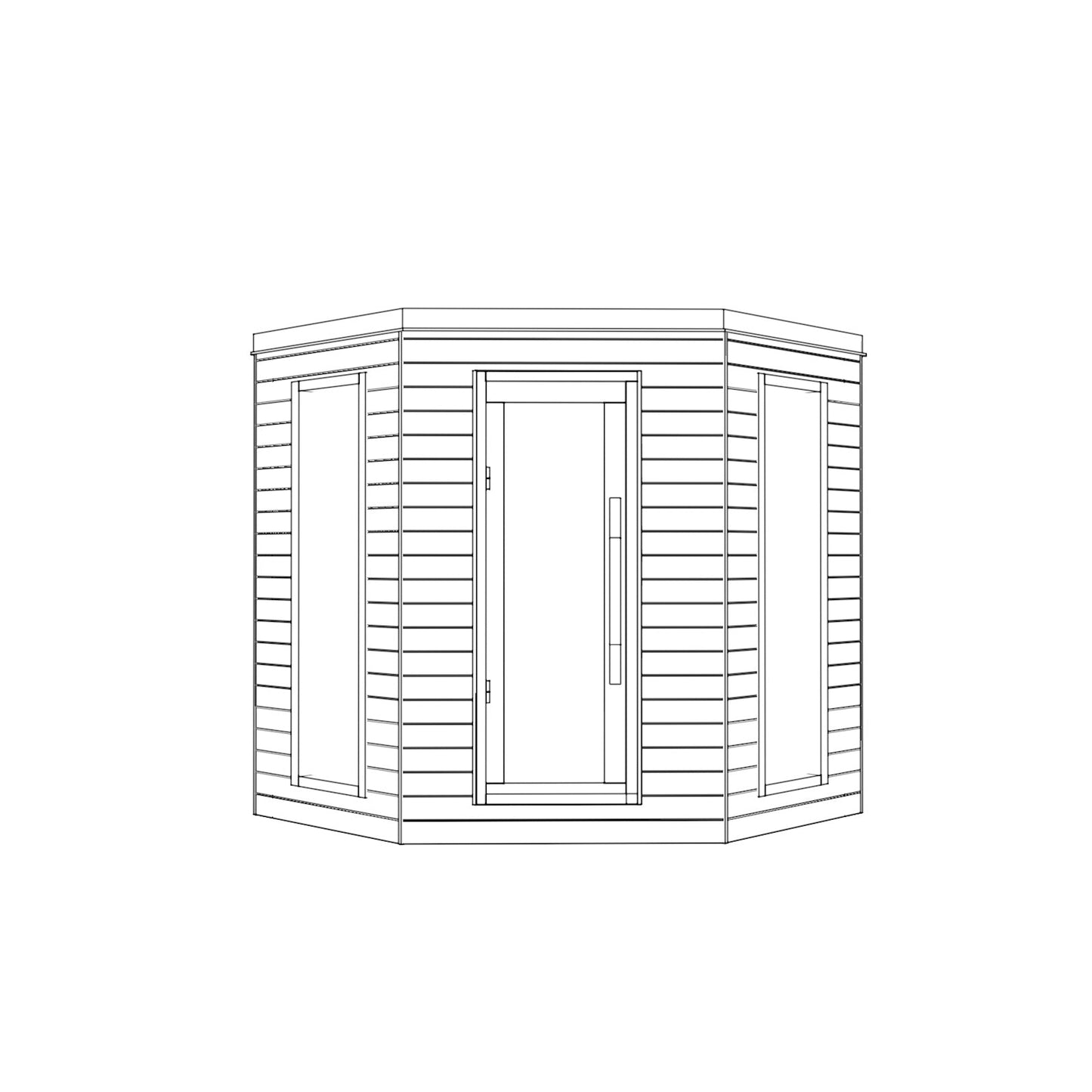 SAUNA EVOLUTION® Indoor Luxury Cabin Corner Sauna Luna - 1