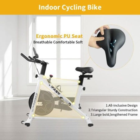 ProRide S3 Indoor Spin Bike With Magnetic Resistance And LCD Display Cushioned Seat For Home Cardio