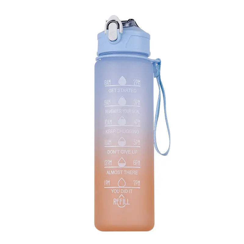 Large Capacity Sports Plastic Scale Water Bottle Portable Sports Bottle Portable Drinking Cup With Straw Okai
