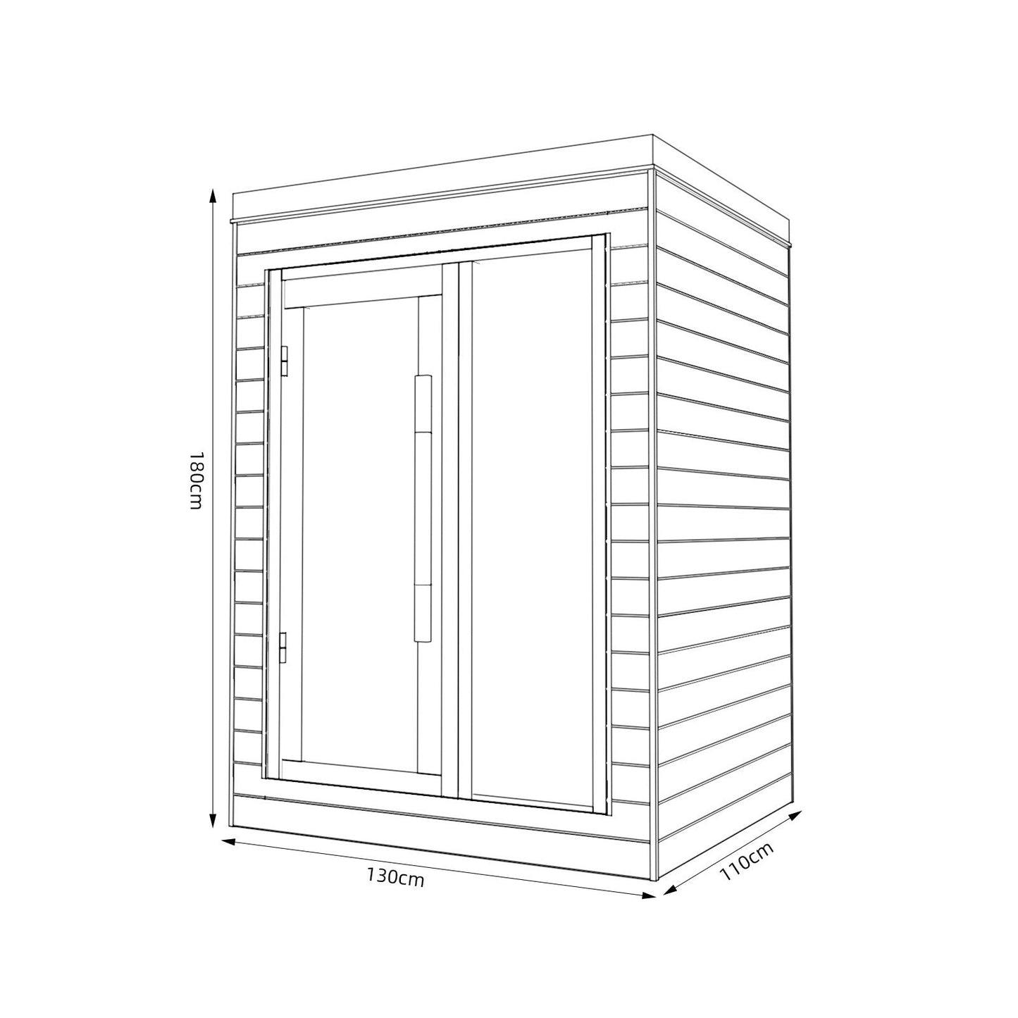 SAUNA EVOLUTION® Indoor Full Spectrum Luxury Single-Layer Bench Cabin Sauna Luna - 2