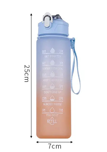 Large Capacity Sports Plastic Scale Water Bottle Portable Sports Bottle Portable Drinking Cup With Straw Okai