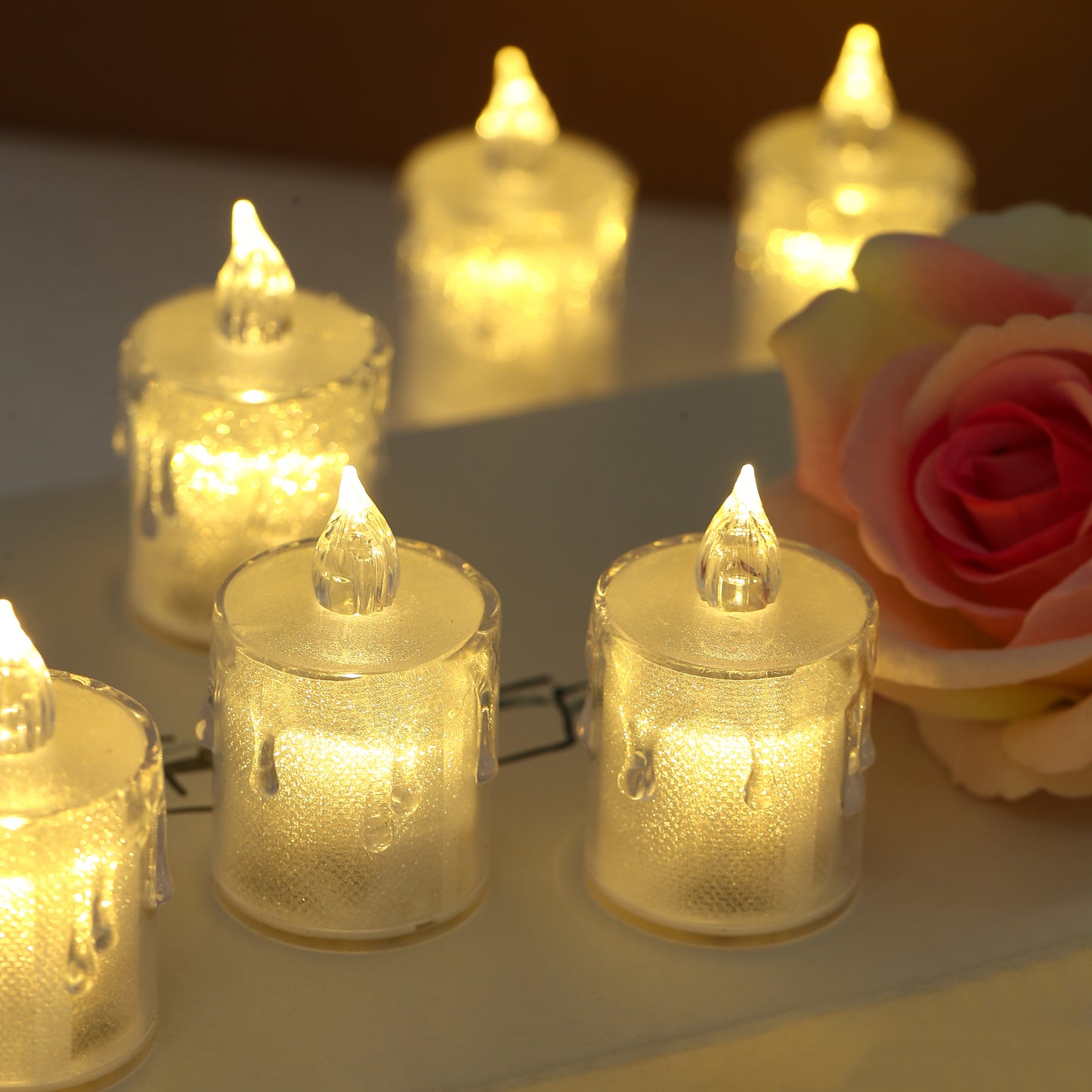 Flickering LED Flameless Candle Set – 8 Pcs adds warmth and charm to your space with realistic glowing beauty.