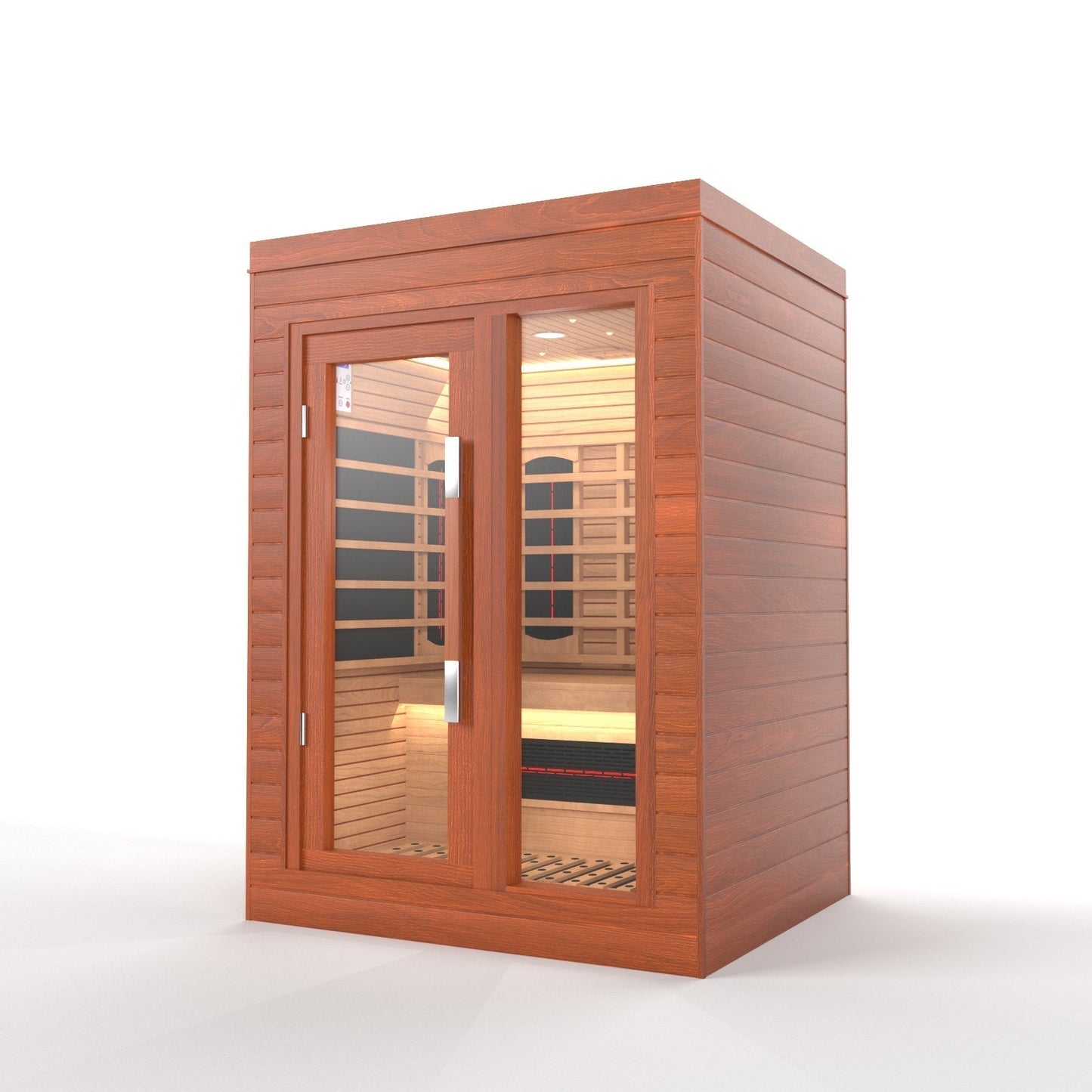 SAUNA EVOLUTION® Indoor Full Spectrum Luxury Single-Layer Bench Cabin Sauna Luna - 2