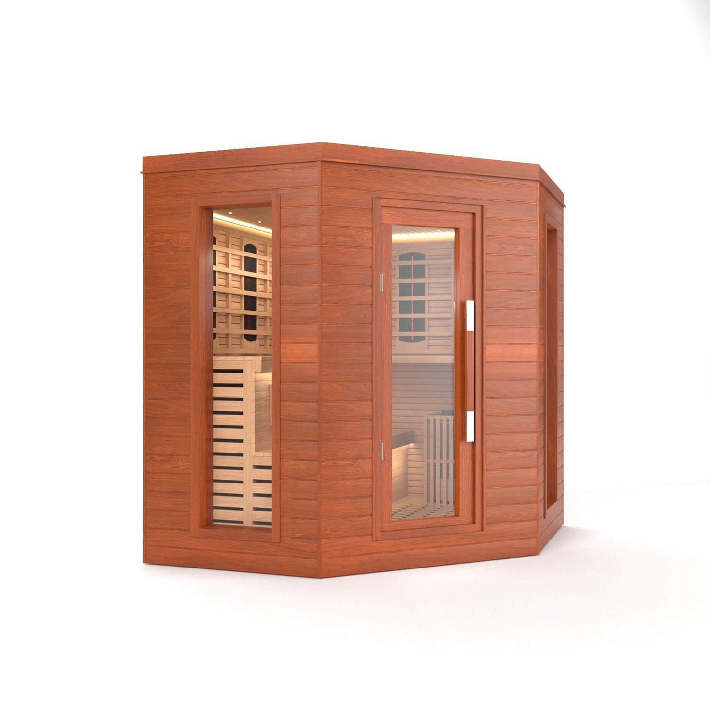 SAUNA EVOLUTION® Indoor Luxury Cabin Corner Sauna Luna - 1
