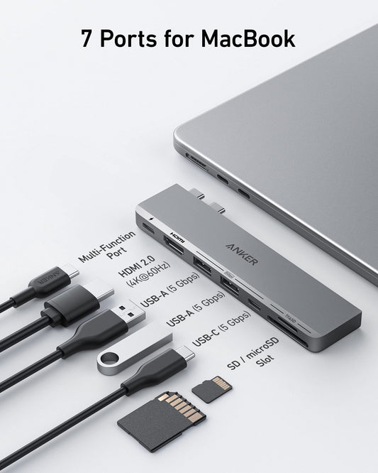 Anker <b>547</b> USB-C Hub (7-in-2, for MacBook)