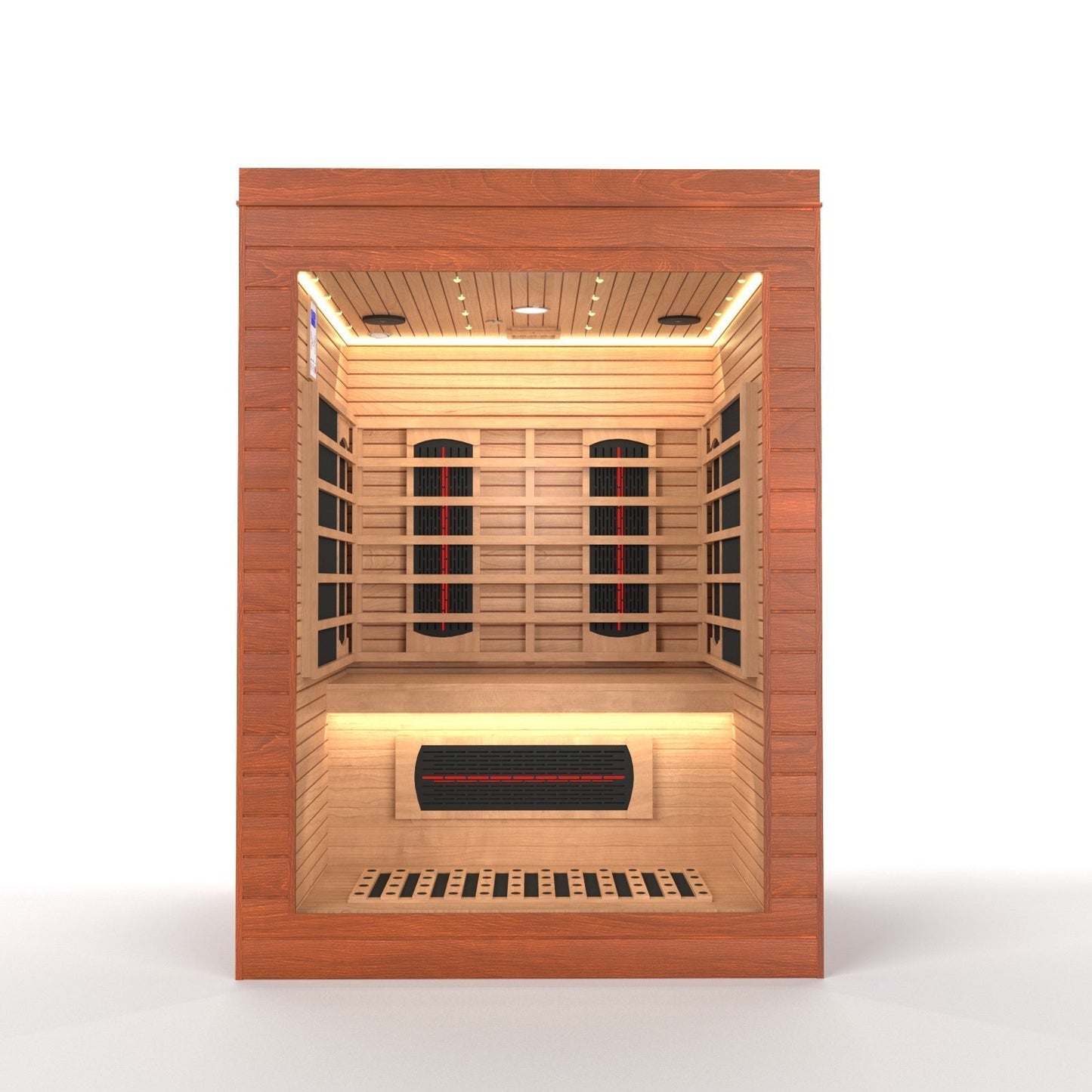 SAUNA EVOLUTION® Indoor Full Spectrum Luxury Single-Layer Bench Cabin Sauna Luna - 2