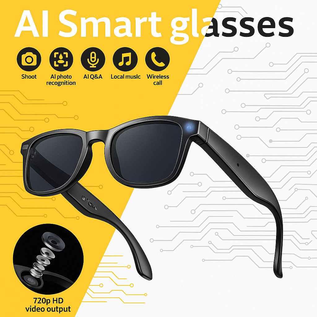 AI 3rd Gen Smart Bluetooth Glasses With Magnetic Frame