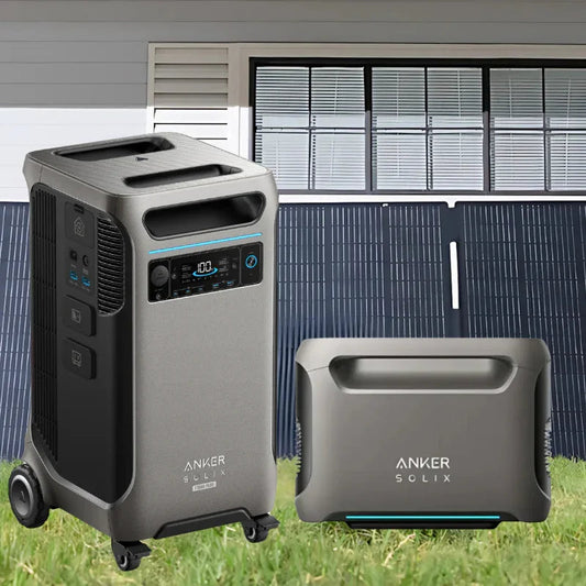 Anker SOLIX F3800 Plus Portable Power Station + Extra Battery + 400W Solar Panel