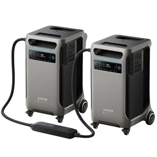 Anker SOLIX F3800 Plus Portable Power Station x2 + Double Voltage Hub