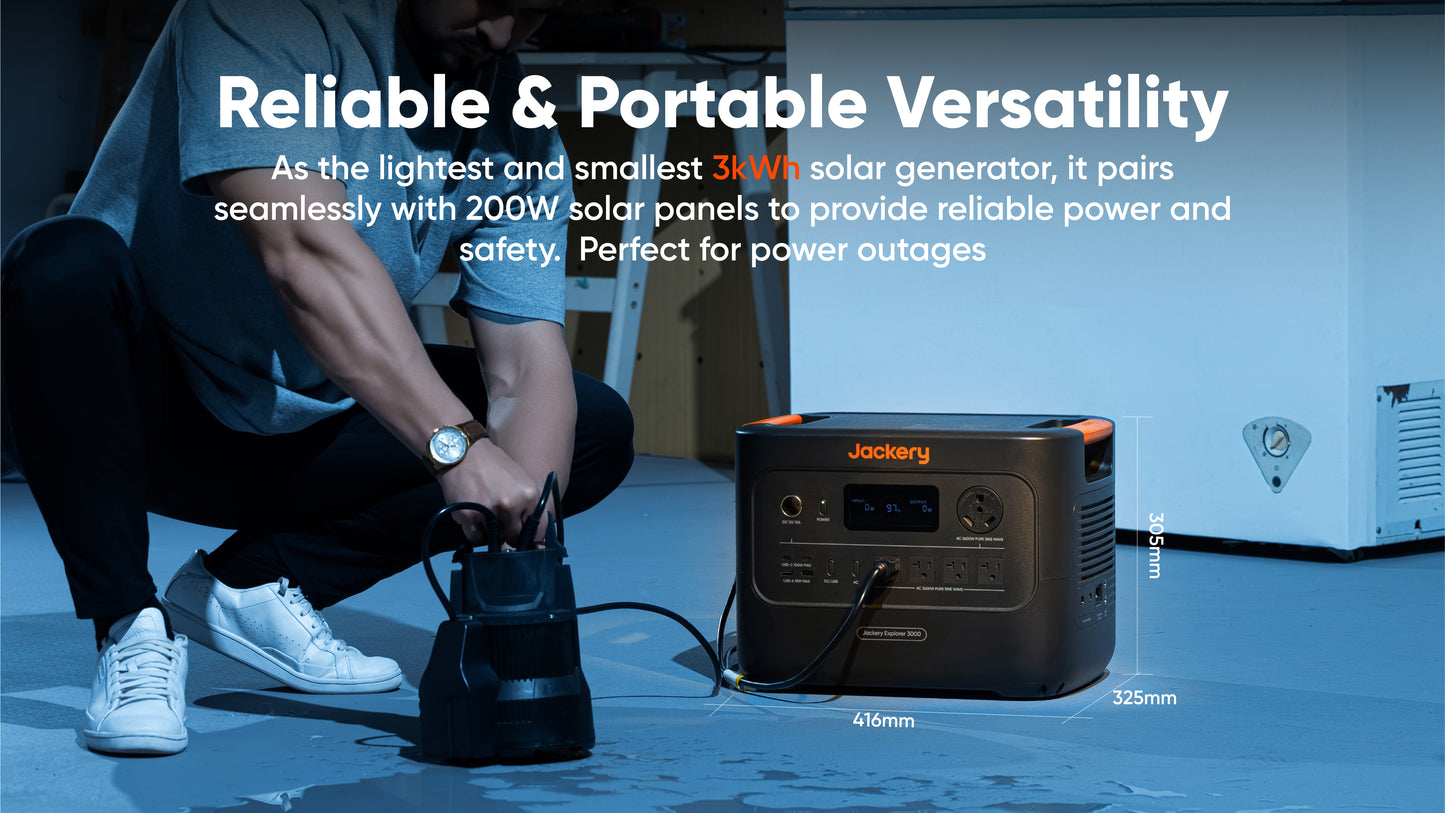 Jackery Explorer 3000 V2 Portable Power Station – 3072Wh | 3600W
