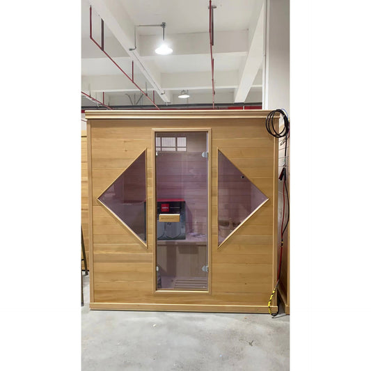 SAUNA EVOLUTION®  Indoor Luxury Traditional Wood Spa Dry Sauna Room Glass 06