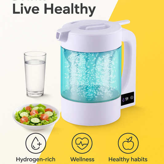 Hydrogen Water Pitcher – 1.8L | Premium PEM/SPE Technology (Certified + 10,000mAh Rechargeable) by Swag House Store