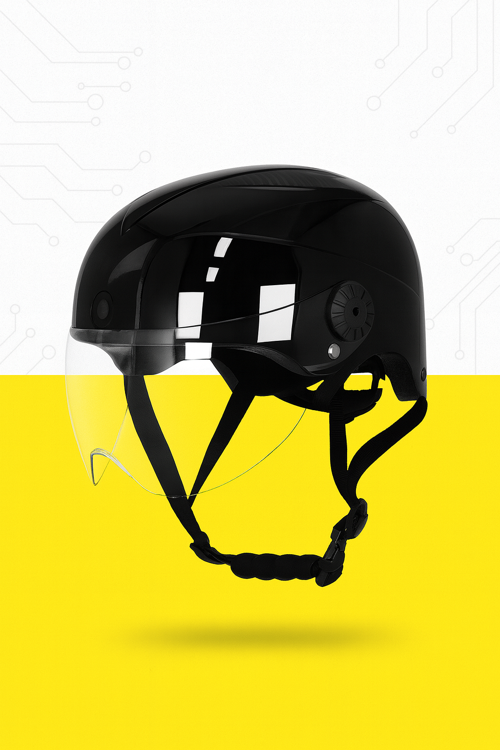 High-Tech Motorcycle Helmet with Bluetooth Connectivity and Motion Cameras by Doba