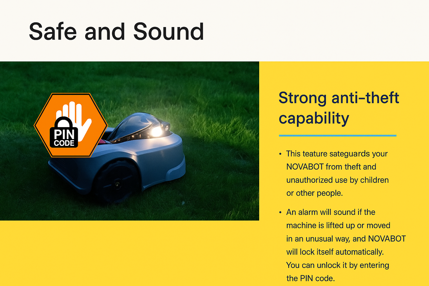 NOVABOT N2000 – AI-Powered Wire-Free Robotic Lawn Mower (RTK + Vision + ToF Navigation, TÜV Certified) by Swag House Store