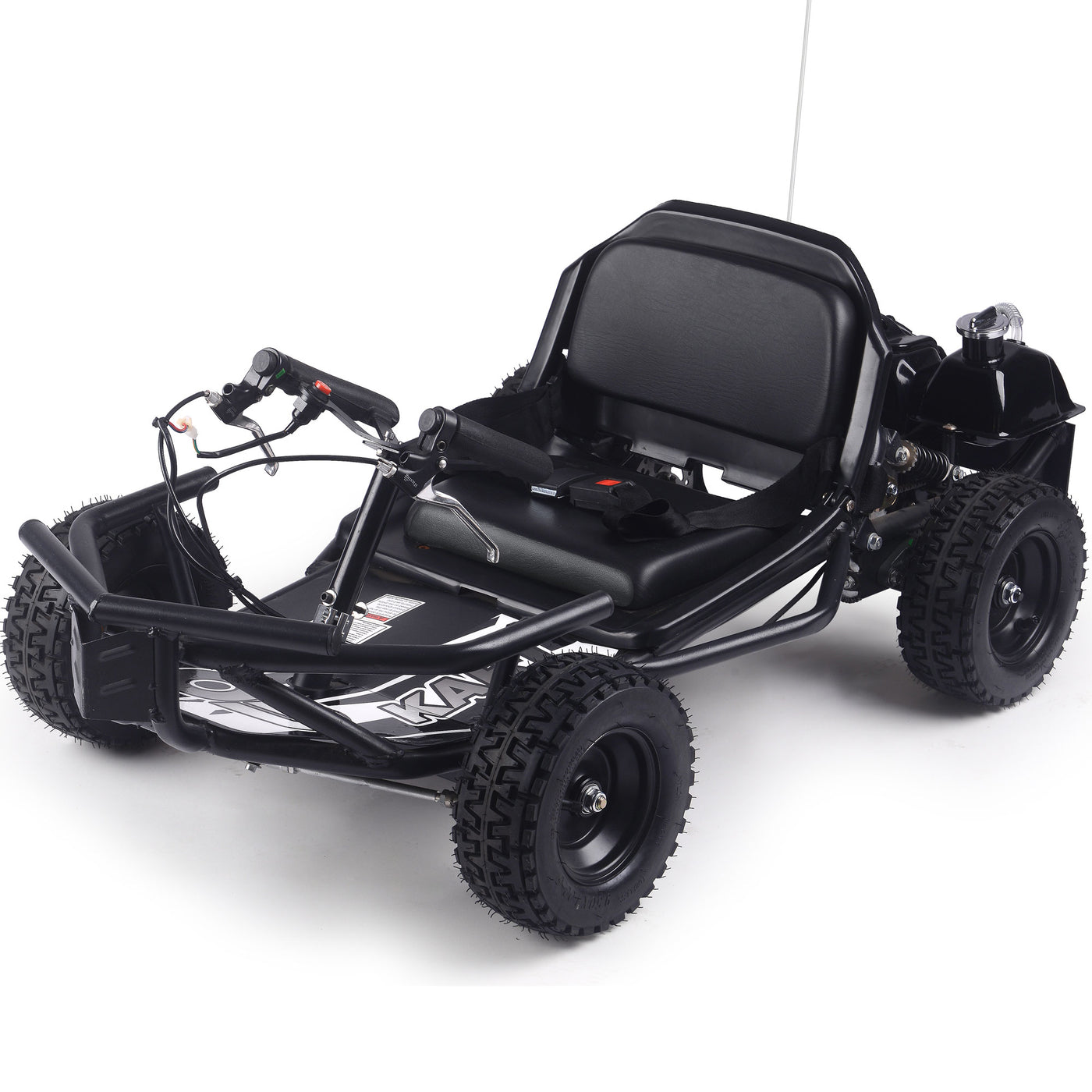 MotoTec Sandman Kids Gas Powered 52cc Go Kart Black