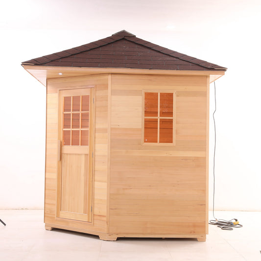 SAUNA EVOLUTION®  Outdoor Wood Steam Sauna(5-6 Person)Cabin 04