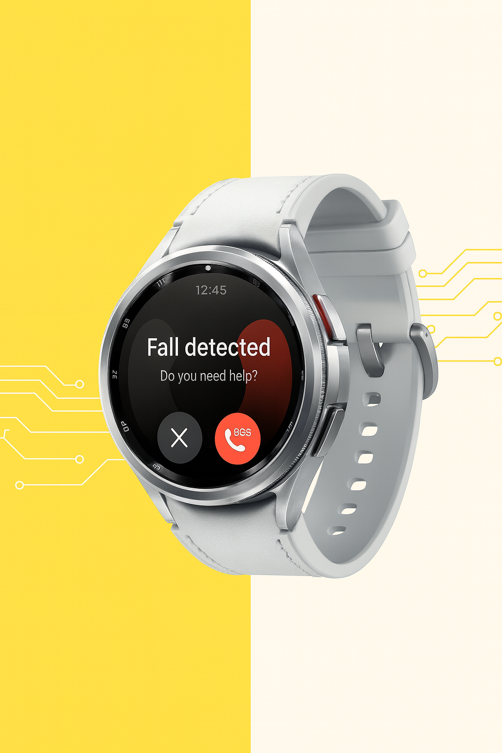 Samsung Galaxy Watch6 Classic 43 mm Smartwatch – Silver – Bluetooth, AMOLED Display, Fitness & Wellness Tracking – Wear OS