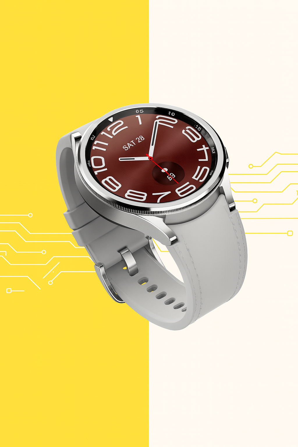 Samsung Galaxy Watch6 Classic 43 mm Smartwatch – Silver – Bluetooth, AMOLED Display, Fitness & Wellness Tracking – Wear OS