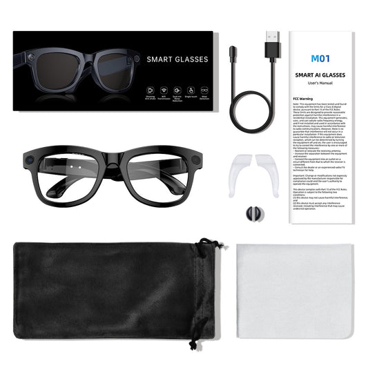 AI Smart Glasses – HD Camera, Object Recognition, and Real-Time Translation