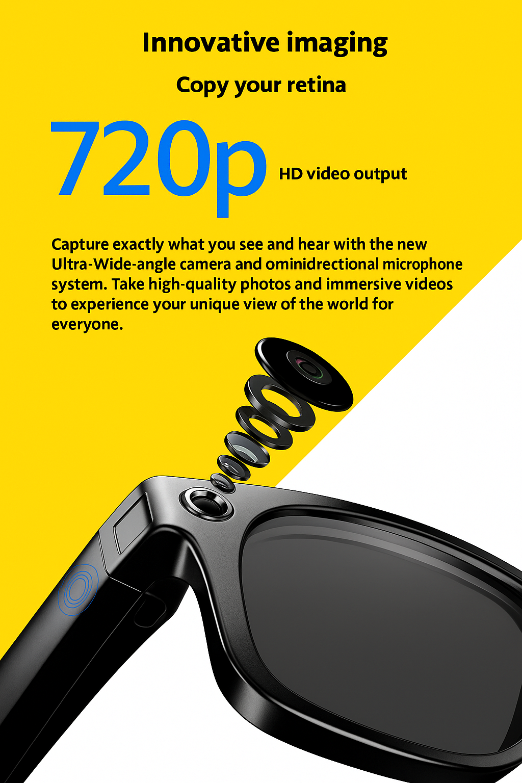 AI 3rd Gen Smart Bluetooth Glasses With Magnetic Frame