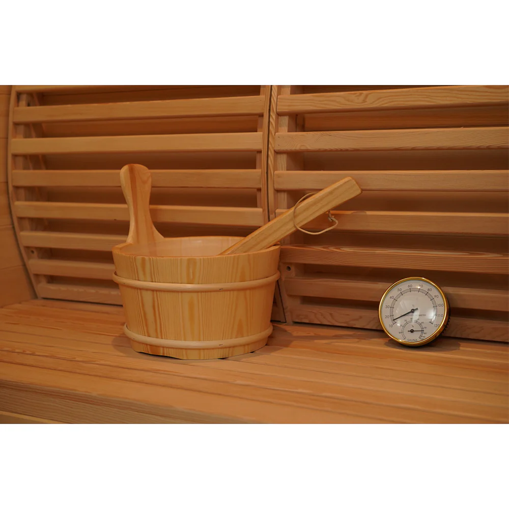 SAUNA EVOLUTION® Indoor Modern Solid Wood Steam Sauna Glass 15