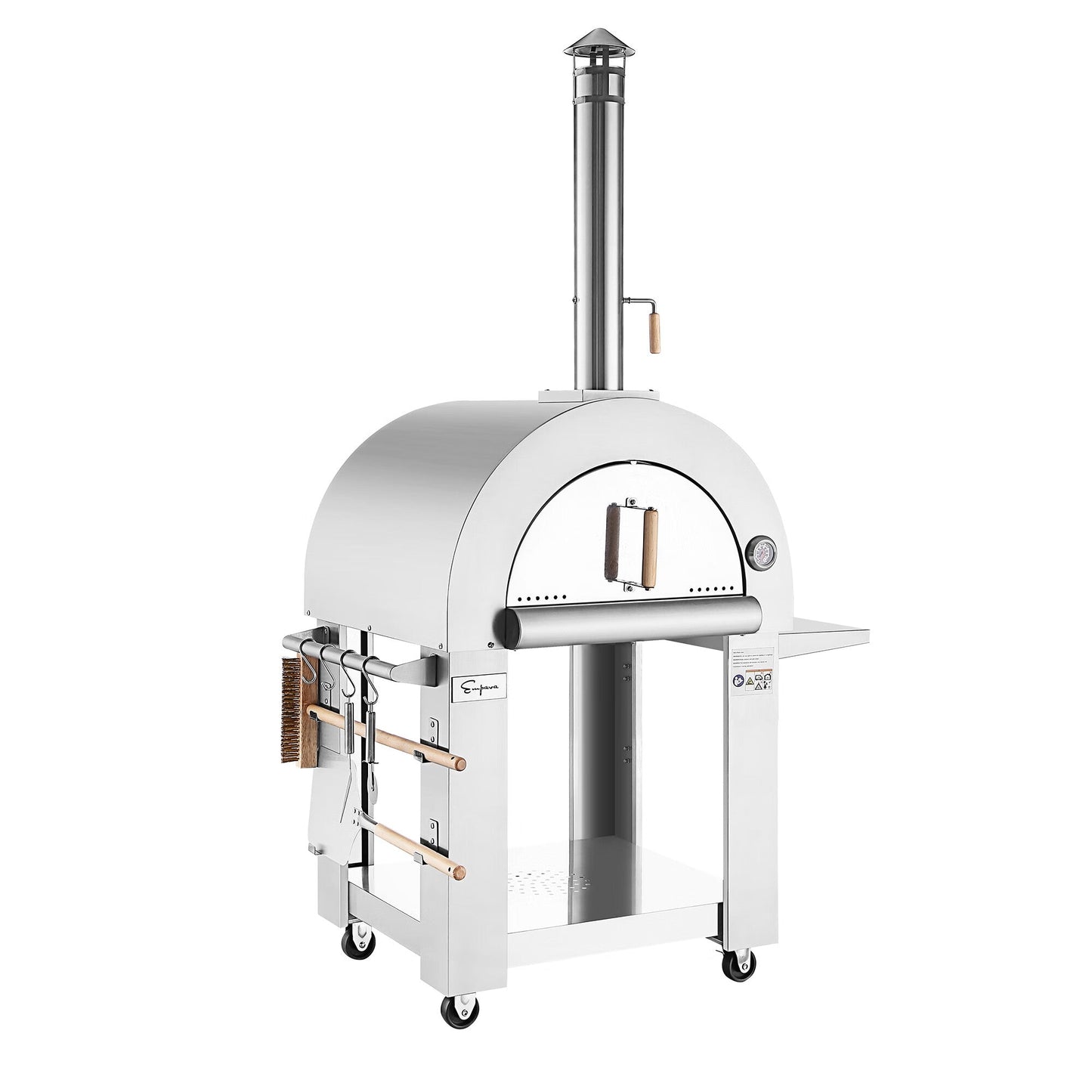 Empava PG05 – Outdoor Wood-Fired Pizza Oven (Stainless Steel Build - Portable Design for Backyard Cooking)