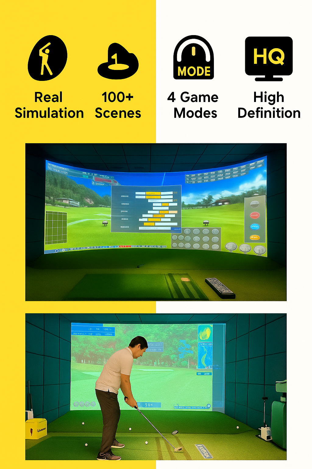 Let’Spark Professional Golf Simulator – Dual-Camera 3D Indoor Golf Training & Entertainment System by Swag House Store