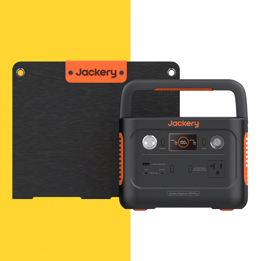 Jackery Solar Generator 300 Plus – E300 Plus + 40W Solar Panel