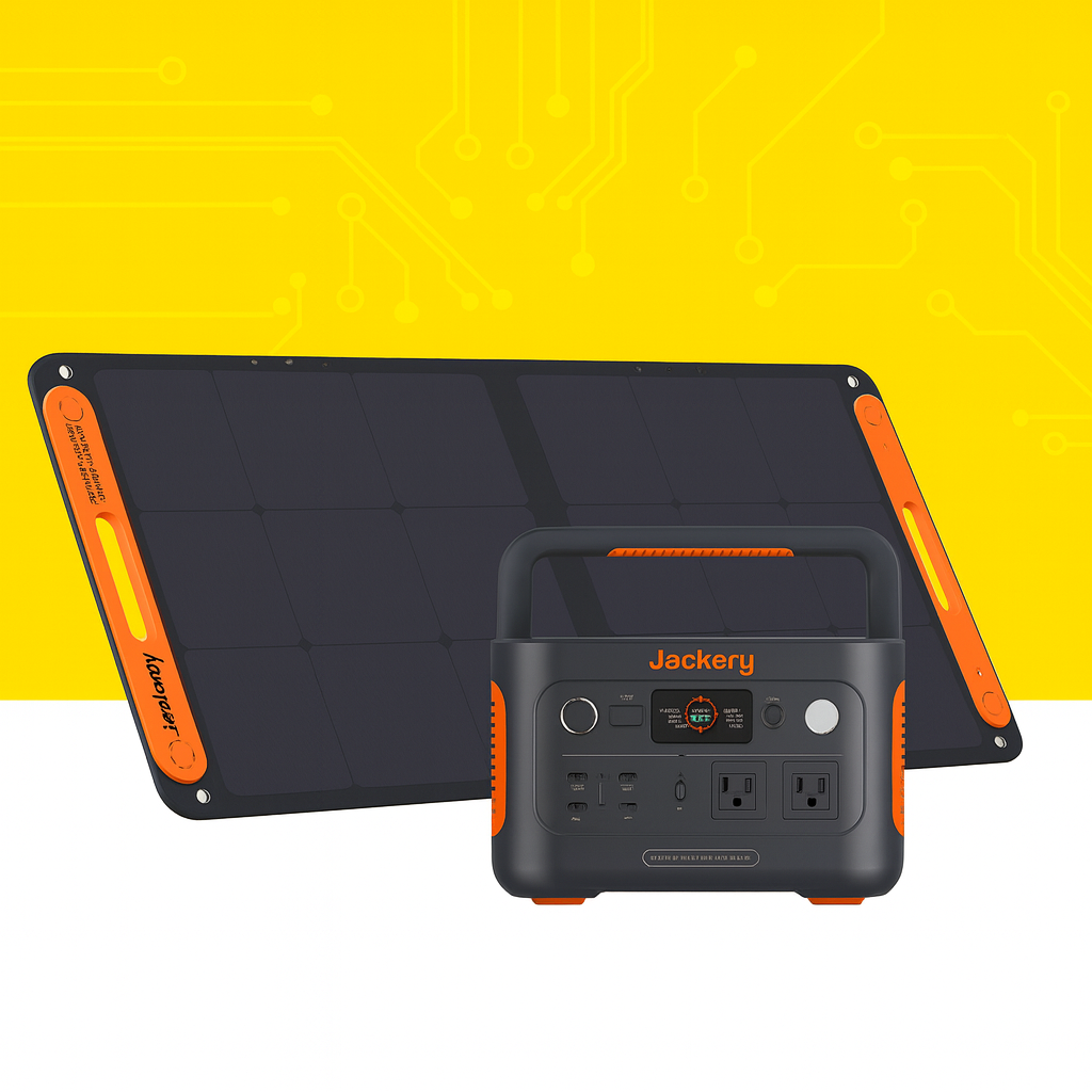 Jackery Explorer 600 V2 – Portable Power Station + 100W Air Solar Panel