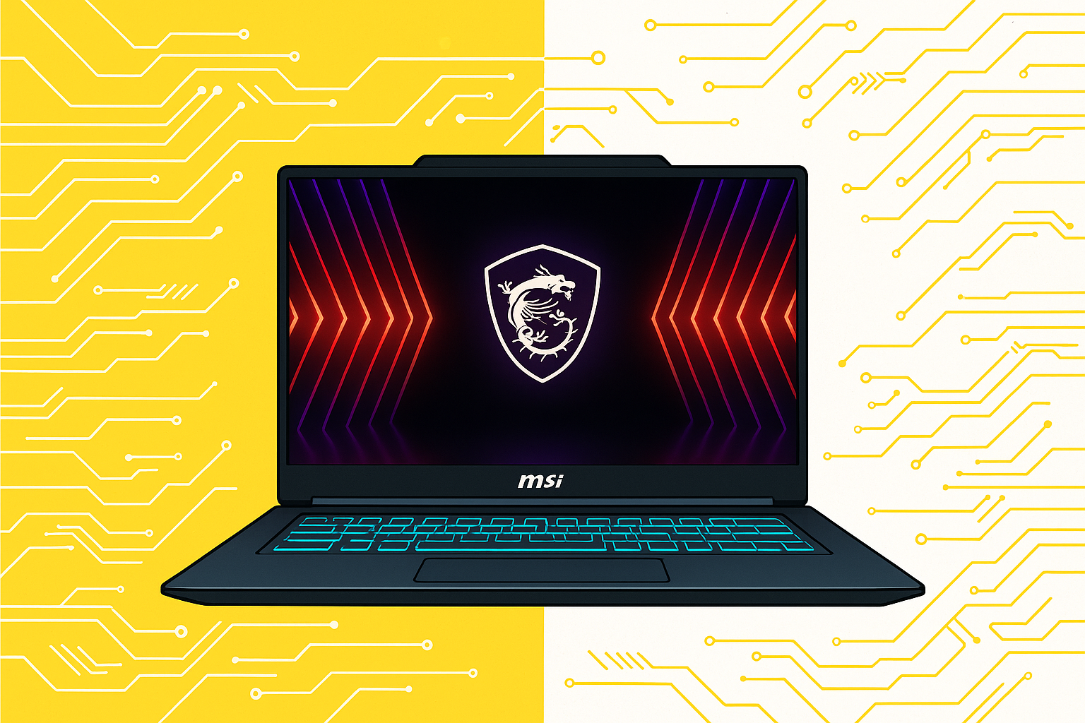 MSI Cyborg 14 A13VE-092US Gaming Laptop (Intel Core i7-13620H – 32 GB RAM – 1 TB SSD – RTX 4050 – Windows 11 Pro – 144 Hz IPS Display) by Swag House Store