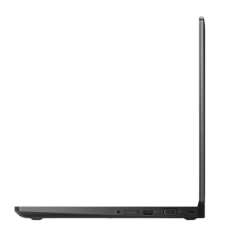 Dell Latitude 5590 14-inch light gaming laptop with i5 3.60GHz, Windows 11 Pro, refurbished, side ports visible.