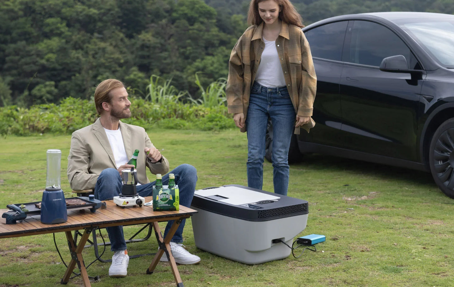 Acopower Portable freezer specially designed for Tesla Model Y