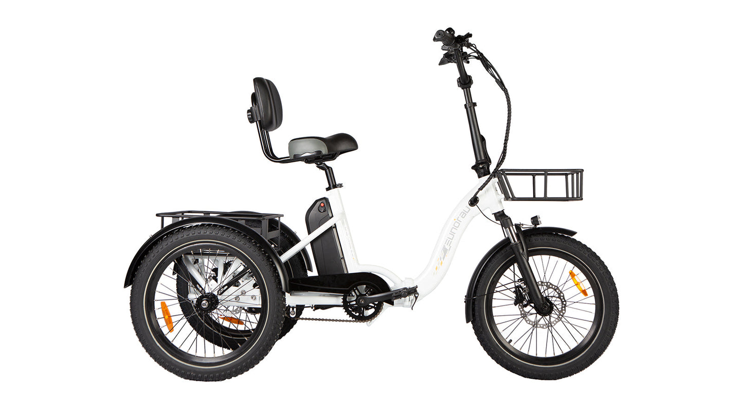 One Trike 2.0 20-Inch Rear Drive Electric Tricycle With 48V 500W Motor, 50 Mile Range, 440 Lb Payload, 20 MPH