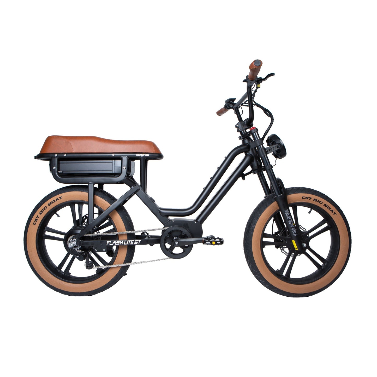 Flash Lite ST 1.0 Fat Tire 52V750W Rear Drive Electric Moped Bicycle With 92Nm Torque And 100 Miles Range 20 MPH