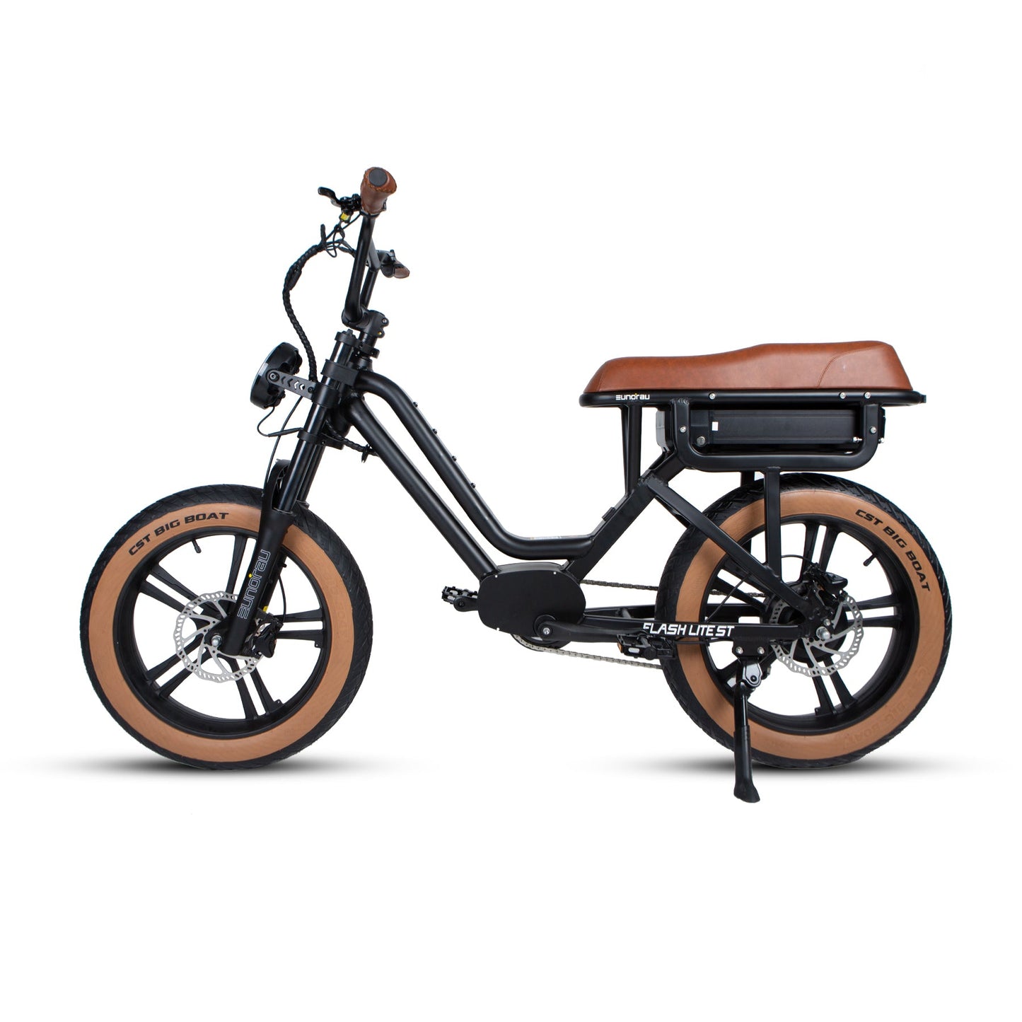 Flash Lite ST 1.0 Fat Tire 52V750W Rear Drive Electric Moped Bicycle With 92Nm Torque And 100 Miles Range 20 MPH