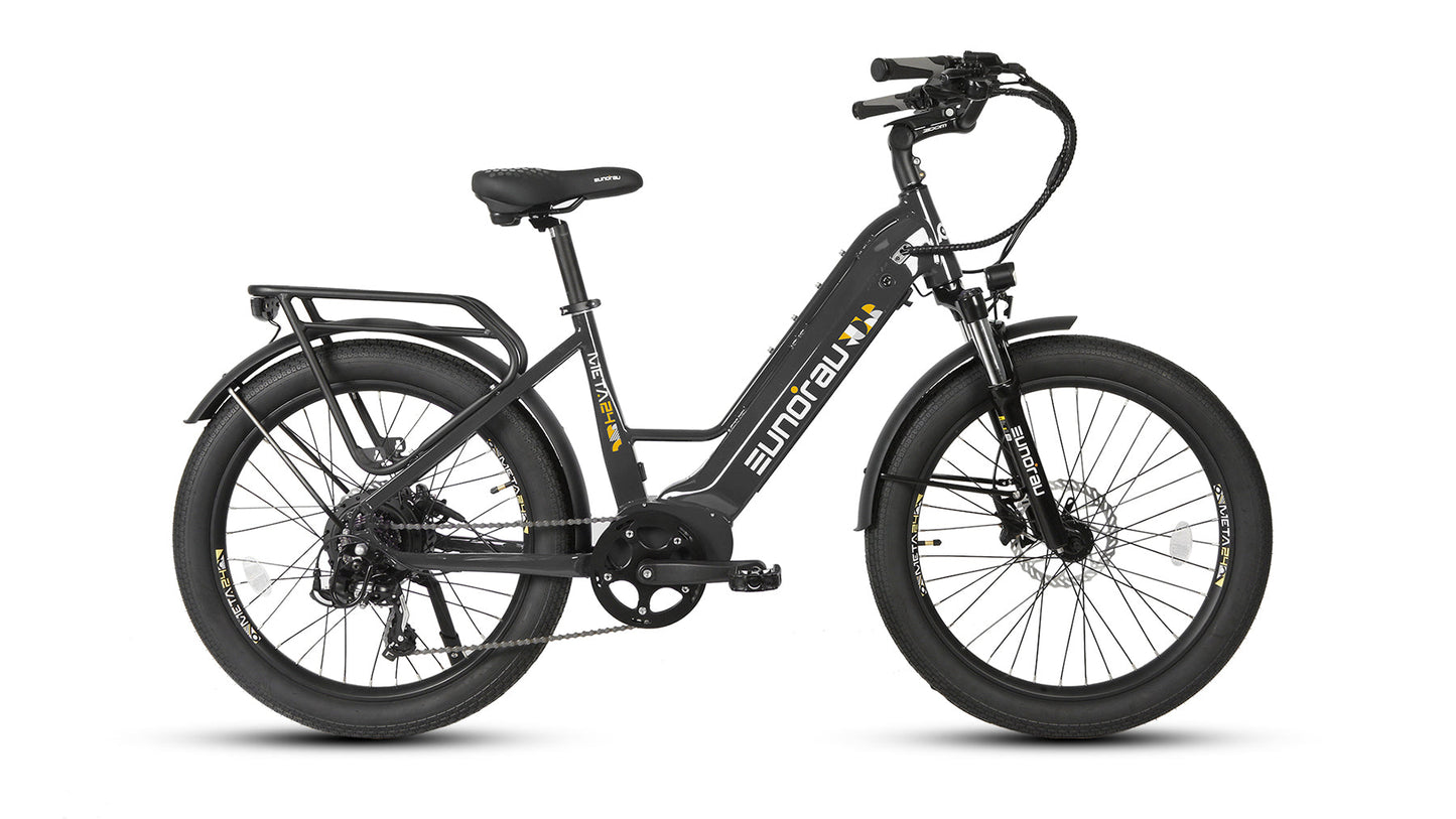 META24 1.0 City Electric Bike With 48V 500W Hub Motor 100 Mile Range Optional Second Battery
