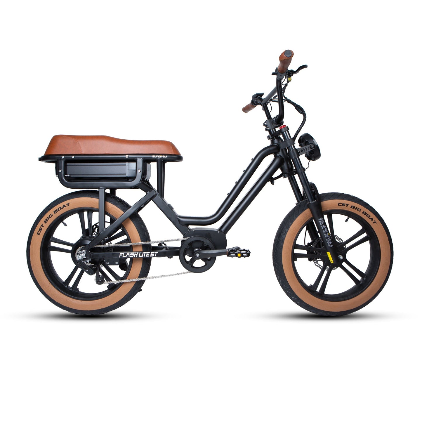 Flash Lite ST 1.0 Fat Tire 52V750W Rear Drive Electric Moped Bicycle With 92Nm Torque And 100 Miles Range 20 MPH