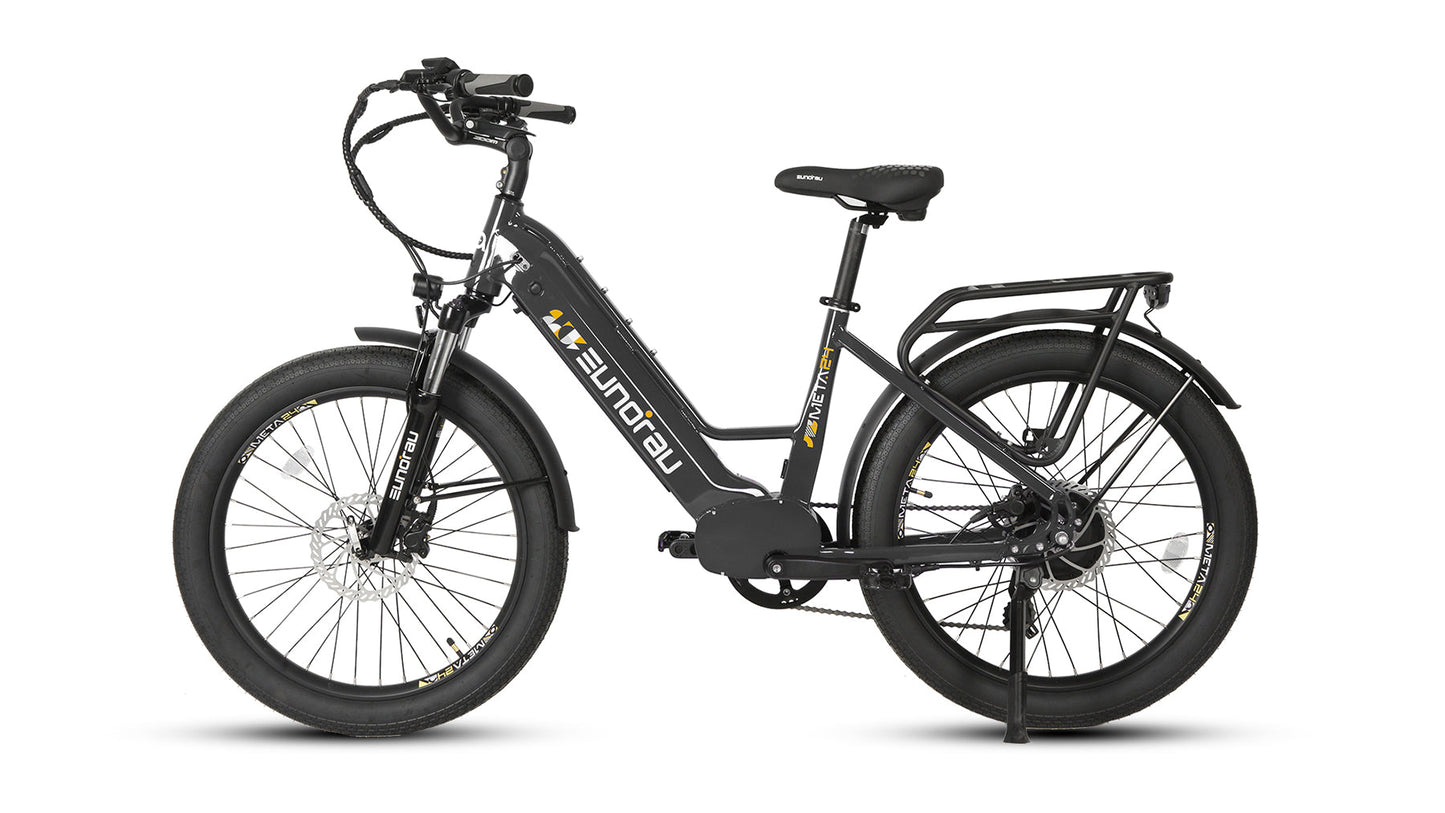 META24 1.0 City Electric Bike With 48V 500W Hub Motor 100 Mile Range Optional Second Battery