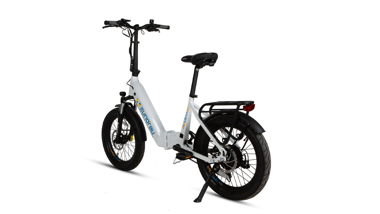 Meta20 City Electric Bike 48V 500W Hub Motor Dual Battery 100 Mile Range Optional Second Battery 15Ah 286 Lb Payload