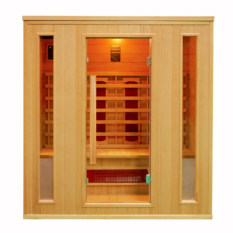 Sauna Evolution Full Spectrum Carbon 17 – Hemlock Home Infrared Sauna (70.8″ × 47.2″ × 74.8″)