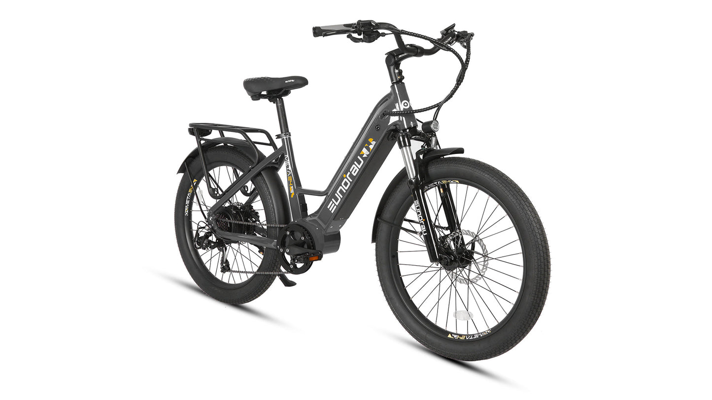 META24 1.0 City Electric Bike With 48V 500W Hub Motor 100 Mile Range Optional Second Battery