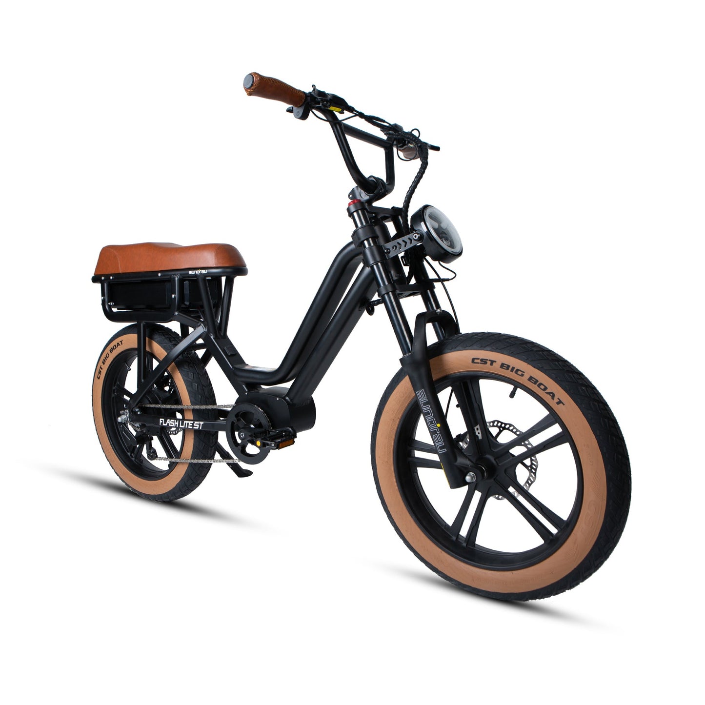 Flash Lite ST 1.0 Fat Tire 52V750W Rear Drive Electric Moped Bicycle With 92Nm Torque And 100 Miles Range 20 MPH
