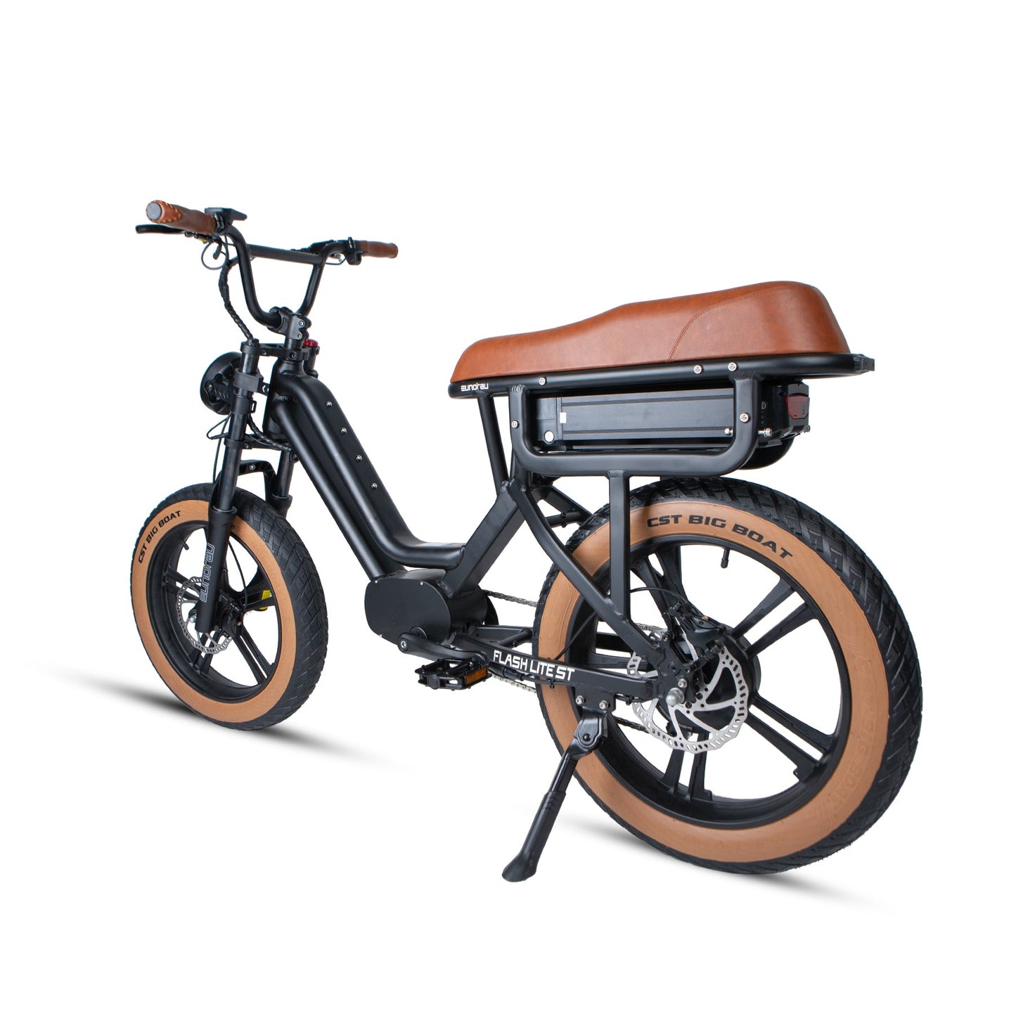 Flash Lite ST 1.0 Fat Tire 52V750W Rear Drive Electric Moped Bicycle With 92Nm Torque And 100 Miles Range 20 MPH