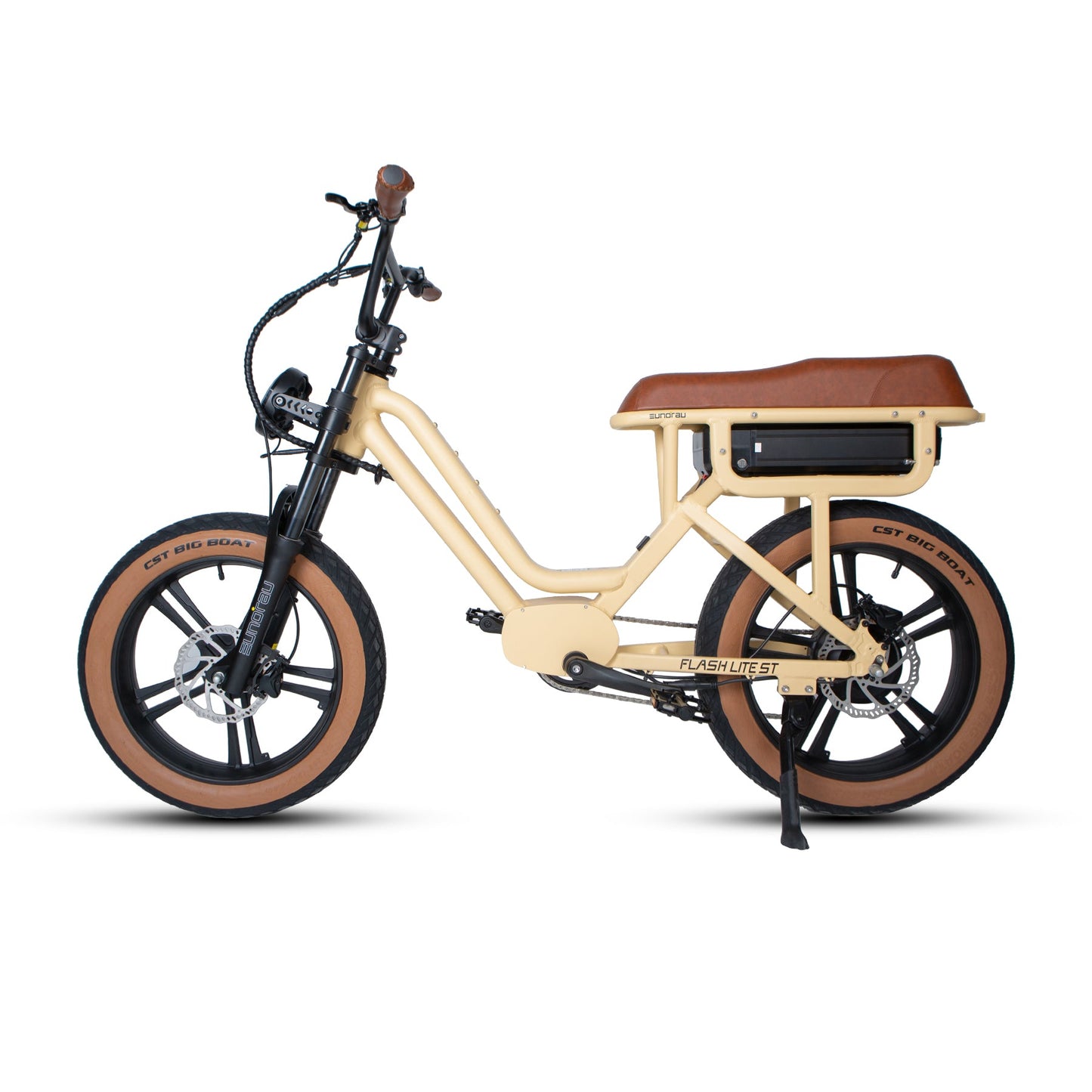 Flash Lite ST 1.0 Fat Tire 52V750W Rear Drive Electric Moped Bicycle With 92Nm Torque And 100 Miles Range 20 MPH