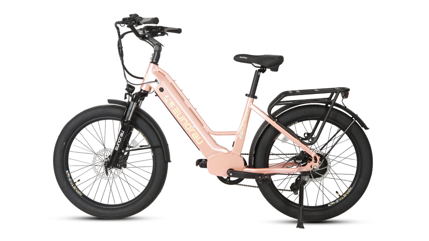 META24 1.0 City Electric Bike With 48V 500W Hub Motor 100 Mile Range Optional Second Battery
