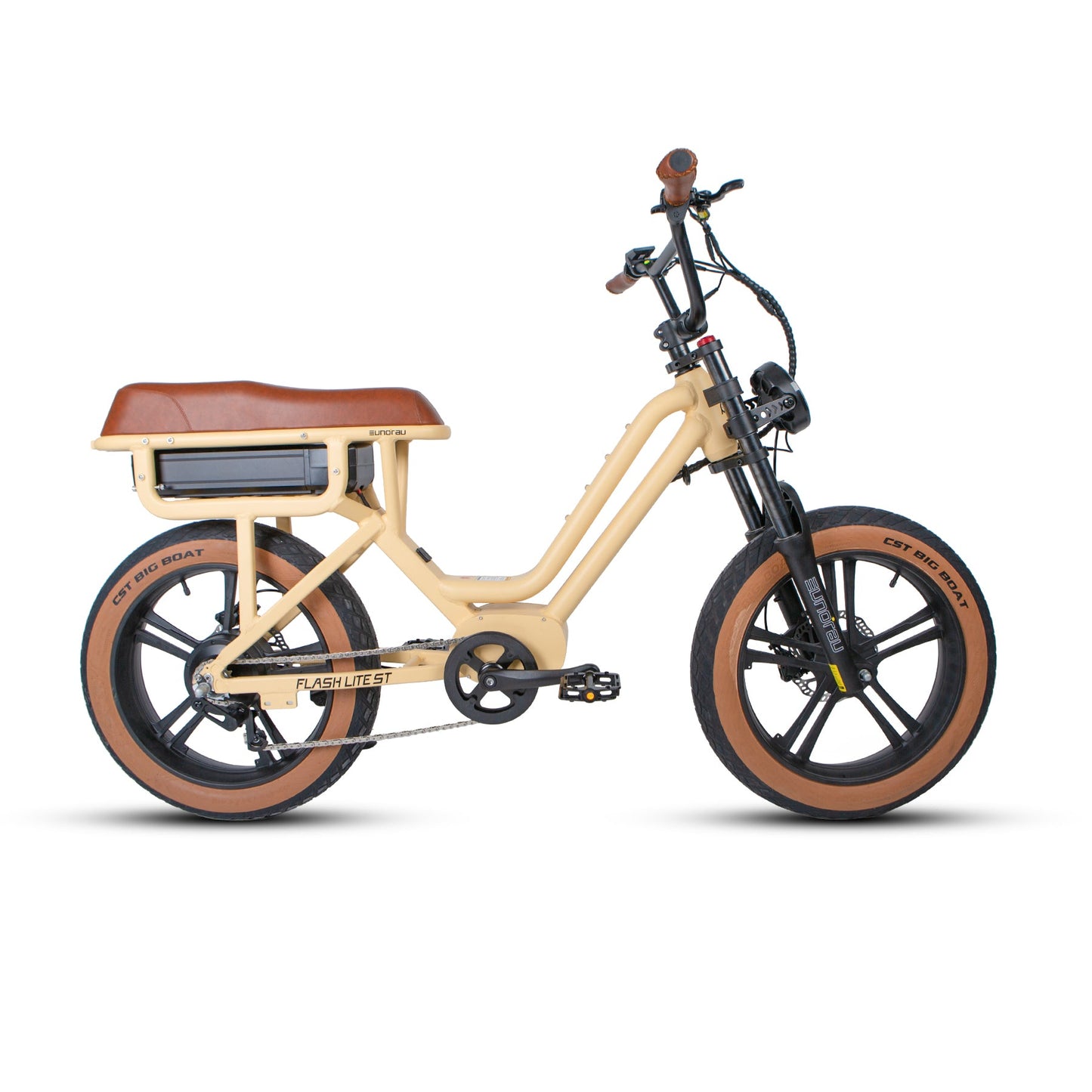Flash Lite ST 1.0 Fat Tire 52V750W Rear Drive Electric Moped Bicycle With 92Nm Torque And 100 Miles Range 20 MPH