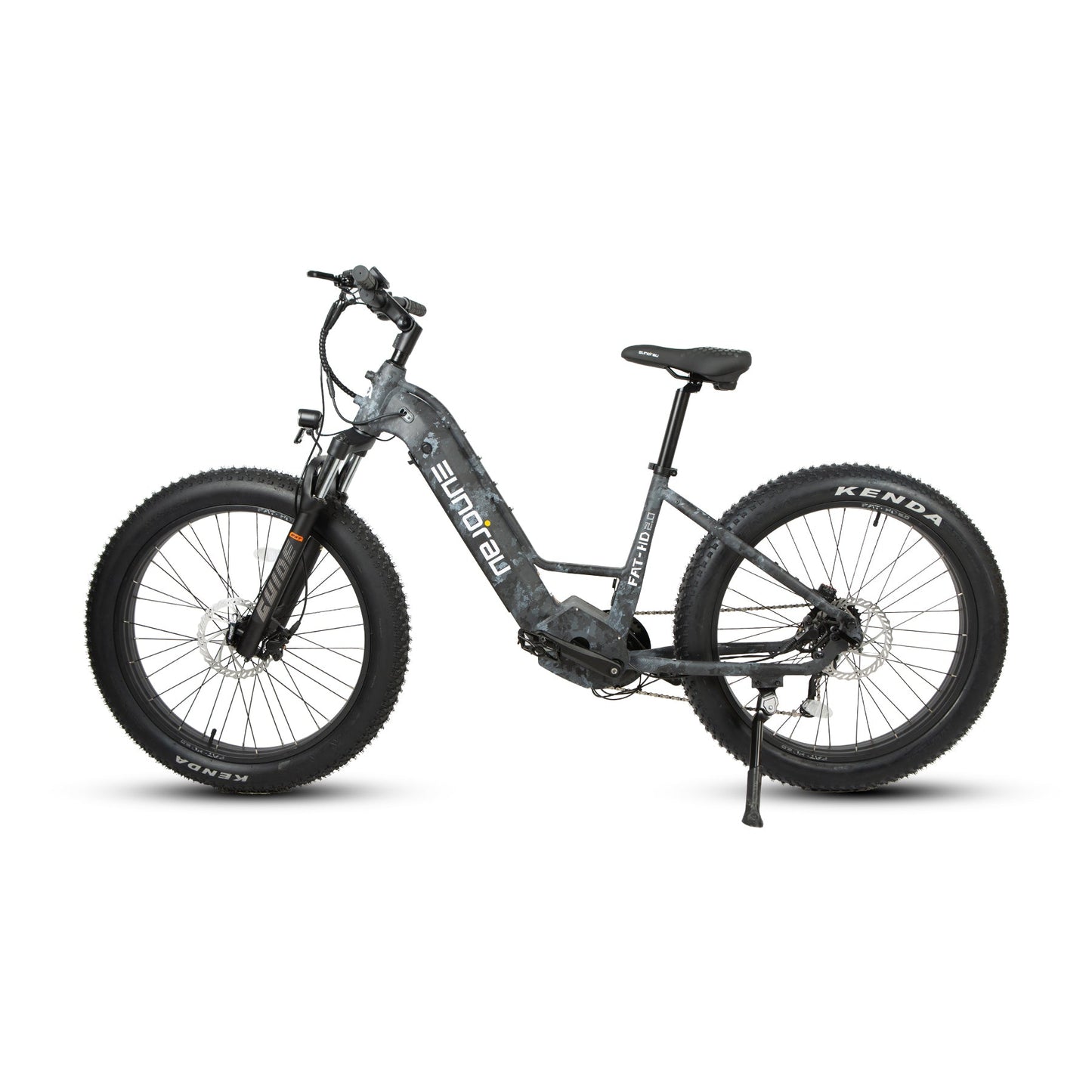 FAT HD 2 Point 0 Hunter X7 26 Inch Fat Tire Electric Bike 1000W Bafang Mid Drive 48V 15Ah Samsung Battery
