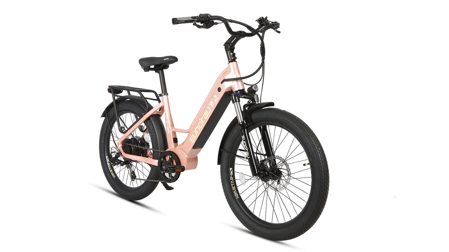 META24 1.0 City Electric Bike With 48V 500W Hub Motor 100 Mile Range Optional Second Battery