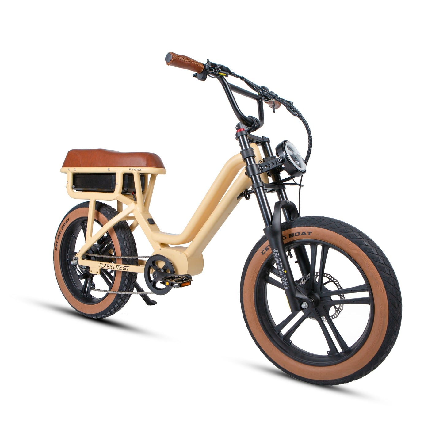 Flash Lite ST 1.0 Fat Tire 52V750W Rear Drive Electric Moped Bicycle With 92Nm Torque And 100 Miles Range 20 MPH
