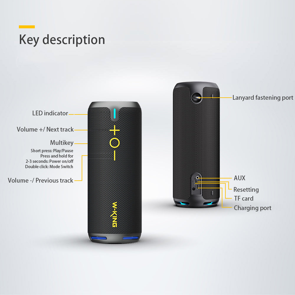 Wireless Bluetooth Speaker Dust Proof And Waterproof With Long Battery Life And Sleek Design